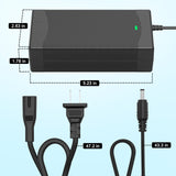 (54.6V 2A) 3-Prong Charger for Evercross H5, Vsett 8, 8+, 9+, JOYOR S5, G5, Y7-S