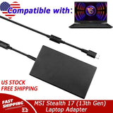 240W AC Charger for MSI Stealth 17 (13th Gen) Laptop