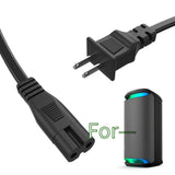 2-Prong AC Power Cord For Sony SRS-XV800 X-Series Wireless Karaoke Party Speaker