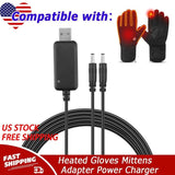 7.4V Polymer Batteries, DC Dual Battery Charger for Heated Gloves Mittens
