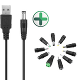 USB Cord 10 Connectors for Moon Lamp,Massage Wand,Router,LED Light,Speaker More
