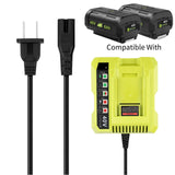 40V Charger Replacement for Ryobi OP40261 OP40301 OP40401 Lithium Battery