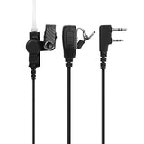 Earpiece with PTT/Mic for Kenwood Baofeng SAMCOM BTECH Retevis Walkie Talkies