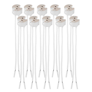 10 Pack MR16,GU5.3Socket, LED Halogen Lamp Ceramic, MR16 MR11 G4 Socket