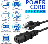 UL 6FT Power Cord For Pantum P2502W M6552nw M7102DW M29DW Printer
