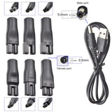 5V 7 PCS Power Cord for Hair Clippers, Beard trimmers, Shavers