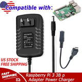 5V 3A Micro USB AC Adapter DC Wall Power Supply Charger for Raspberry Pi 3 3B p