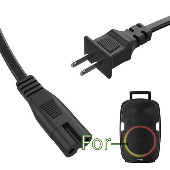 2-Prong AC IN Power Cord For Altec Lansing IMT7002 SoundRover Wireless Speaker