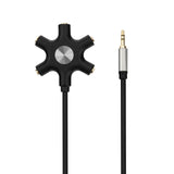 5-Way Audio Cable Port Earphone Headset Splitter Adapter for iPhone,Samsung