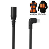 12V Heated Jacket Battery Adapter USB-C Cable for Milwaukee M12 DeWalt