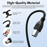 USB 2.0 Printer Cable For EPSON WF-2610 ET-2803 ET-2850 ET-5180 ET-4800 ET-4850
