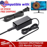 AC Adapter For Element EM2FPAB24B EM2FPAB27B LED Monitor Charger Power Cord 12V