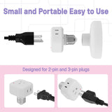 E26 4 Prong Design Light Bulb Socket Adapter for Bedroom, Hallway or Bathroom
