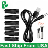 7 PCS Power Cord For Philips Norelco 5000 5100 5200 5500 5600 5700 3000 3100