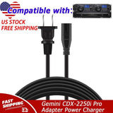 UL 6ft AC Power Cord Cable For Gemini CDX-2250i Pro DJ Dual CD/MP3 Media Player