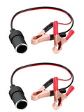 2P Cigarette Lighter Extension Cord,Vehicle Battery Clamp-on Extension Charge