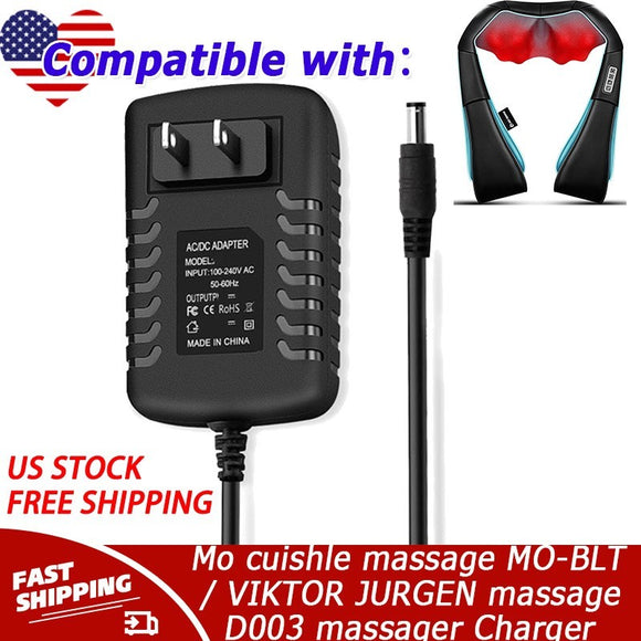 12V Charger for Mo cuishle massage MO-BLT / VIKTOR JURGEN massage D003 massager