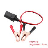 Cigarette Splitter Plug Extension Cord with Battery Alligator Clamps