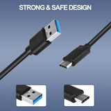 USB-A to USB-C Power Charger Cable Cord For Resound GN C-1 Hearing Aids