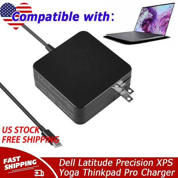 USB-C Laptop Charger for Dell Latitude Precision XPS Yoga Thinkpad Pro