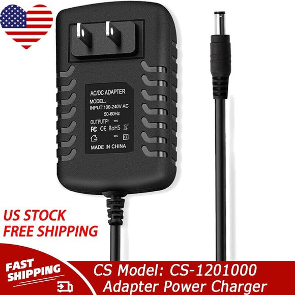 12V 2A AC Adapter For CS Model: CS-1201000 Wall Home Charger Power Supply Cord