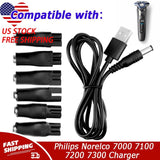 5V USB Charger Cord Replacement Adapter For Philips Norelco 7000 7100 7200 7300