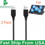 2 Pack 3.2FT Laptop Cooling Pad USB Cord,Short USB A to A Cable Cord