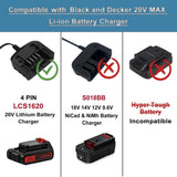 Charger For Black and Decker 20V 12V Max LCS1620 BDCAC202B LCS1620B