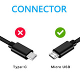 5ft Micro USB Charger Charging Cable Cord Lead for Petzl Core Headlamp Battery