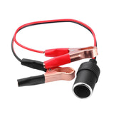 2P Car Female Cigarette Lighter Socket to 50A Battery Alligator Clips Connector