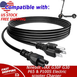 AC Power Cord Cable For Ninebot MAX G30P G30 P65 & P100S Electric scooter