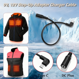 10,000mAh 7.4V/8.4V Heated Jacket Battery Pack for PD 9V 12V Step-Up Cable