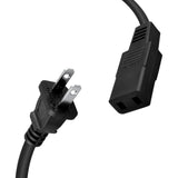 8ft 2-Prong Square AC Power Cable Lead for Korg Concert DP-3000C Digital Piano