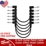 6 Inch Guitar Patch Cable Guitar Effect Pedal Cables Black