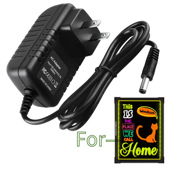 12V AC Adapter Power Supply for Woodsam LED Sign Board