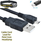 5ft Micro USB Charger Charging Cable Cord Lead for Petzl Core Headlamp Battery
