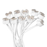 Ceramic Bi-Pin Socket Adapter For G4 GU5.3 G6.35 GY6.35 Light Bulbs 10PCS