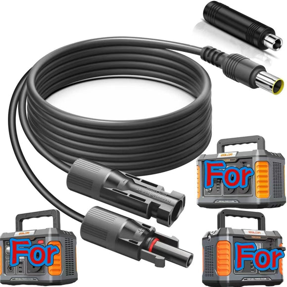 16.5Ft Solar to 8mm Adapter Cable For BALDR 200W 330W 500W 1000W Power Station