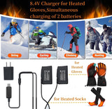 USB Dual Port Wall Charger for Heated Gloves Socks Heating Pad 7.4V SWB01 SWB03