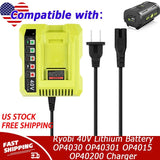 Replacement Charger For Ryobi 40V Lithium Battery OP4030 OP40301 OP4015 OP40200