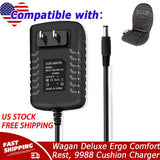 12V Power Supply Adaptor for Wagan Deluxe Ergo Comfort Rest, 9988 Cushion