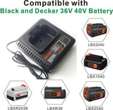 40V Charger LCS40 For Black & Decker LBXR2036 LBXR36 LBX2240 LBX36 LSW36 LST136