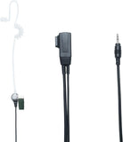 Walkie Talkie Headset 1 Pin Covert Acoustic Tube Earpiece with Mic (2 Pack)