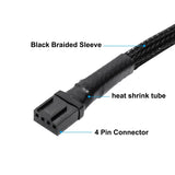 AbleGrid 2pcs 4 Pin 1 to 3 Way PWM Case PC Fan Splitter Cable Hub Power Adapter