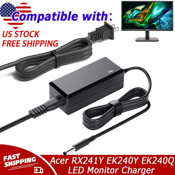 12V AC Adapter For Acer RX241Y EK240Y EK240Q LED Monitor Power Charger Cord PSU