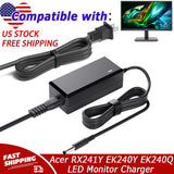 12V AC Adapter For Acer RX241Y EK240Y EK240Q LED Monitor Power Charger Cord PSU