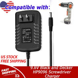 AC Adapter Charger for 9.6V Black and Decker HP9096 Cordless Screwdriver