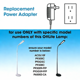 Adapter for OttLite P93G5C P9308C P93009-FFP P93G59-FFP P6500Z-CA Floor Lamp
