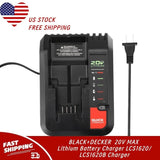 Fast Charger For Black and Decker 20V Lithium Battery Charger LCS1620 /LCS1620B