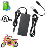 UL 42V XLR Charger for Razor MX500, MX650, Currie 36V Lithium Battery